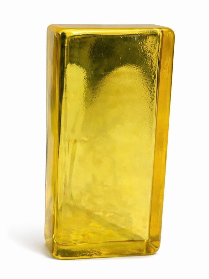 Yellow Solid Glass Brick